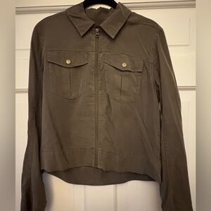 Mossimo Supply Co Brown Utility Jacket with Cropped Fit